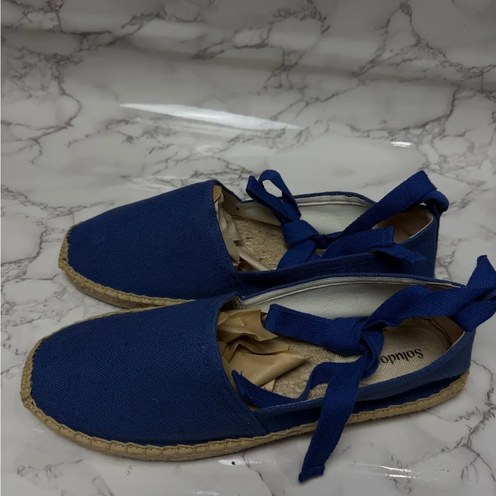 Women’s Soludos Original Espadrille Lace Up Marlin Blue US Size 11
